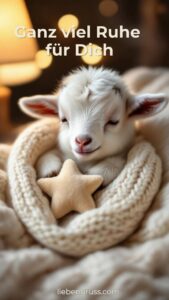 Kleines Schäfchen im Kuschelmoment