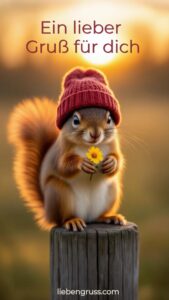 Eichhörnchen Karl am Morgen