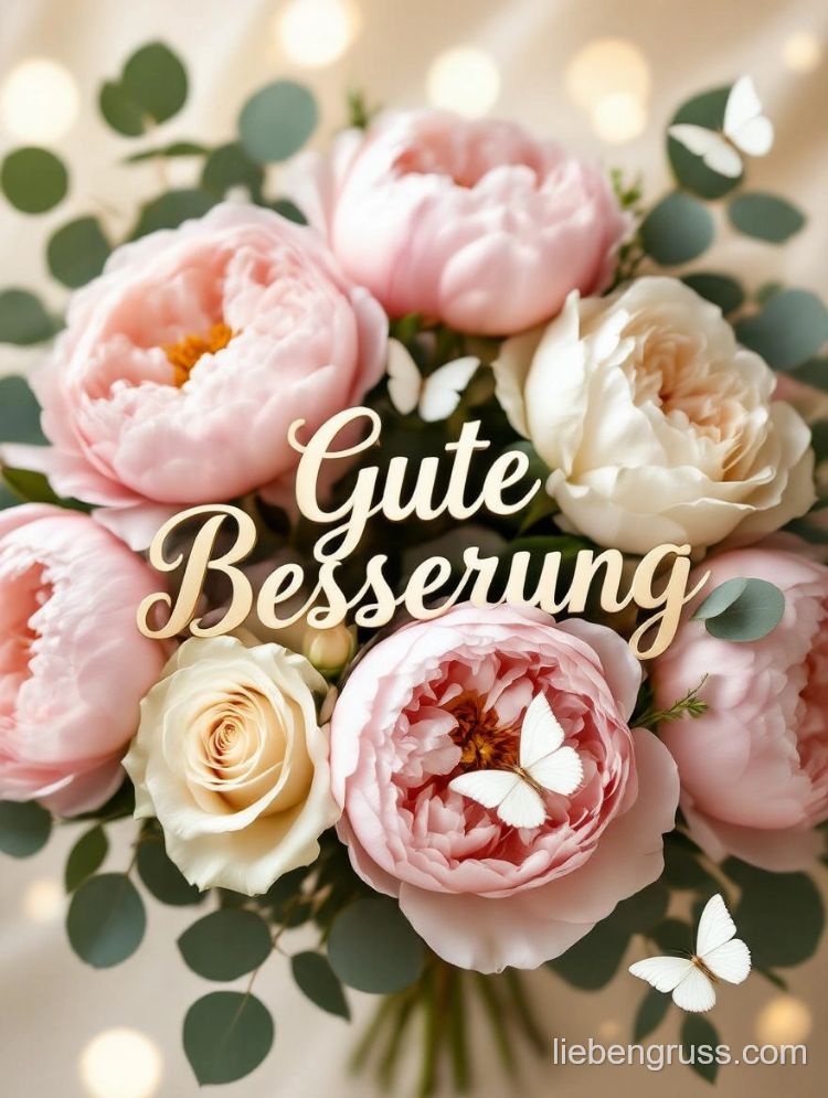 Blumenstrauß mit Wunsch Gute Besserung
