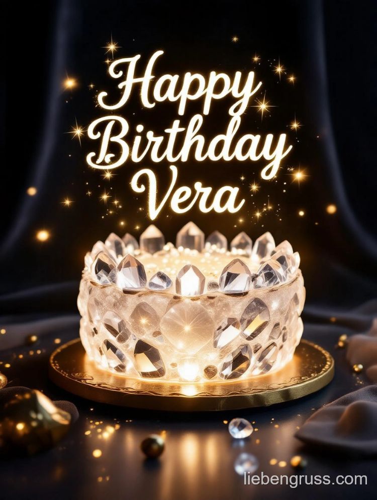 Geburtstagstorte mit Sternen und „Happy Birthday Vera“